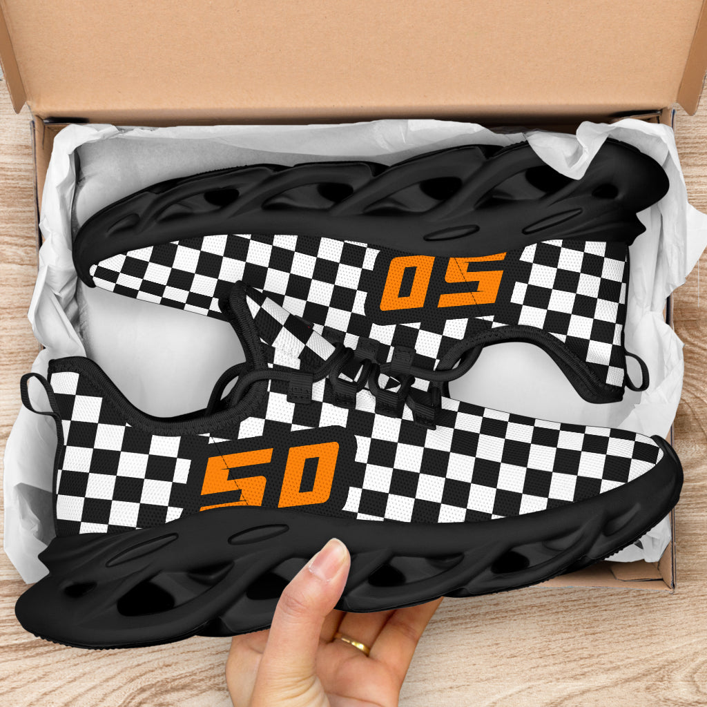 Custom M-Sole Sneakers Number 5D Orange