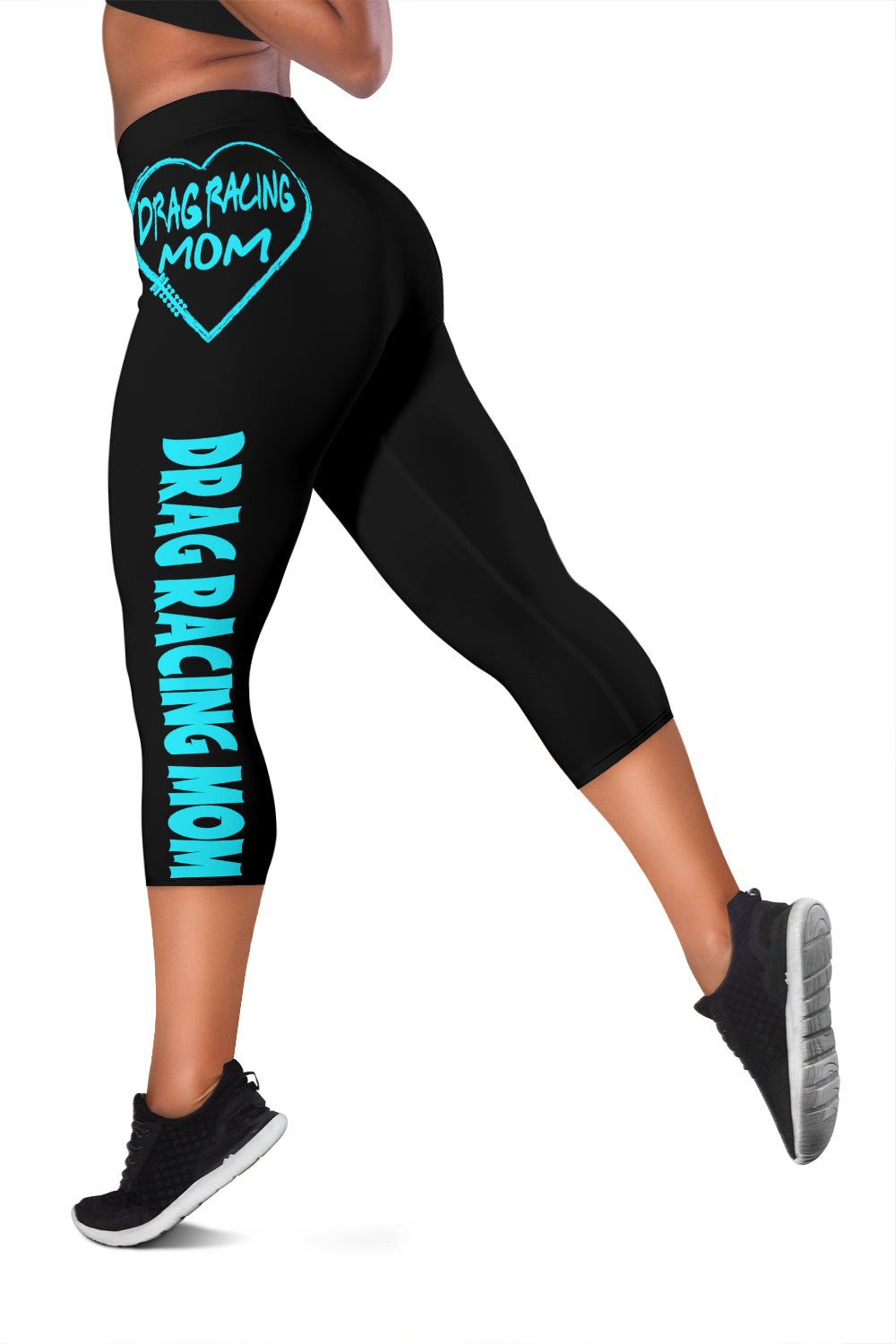 Drag Racing Mom Heart Women's Capris