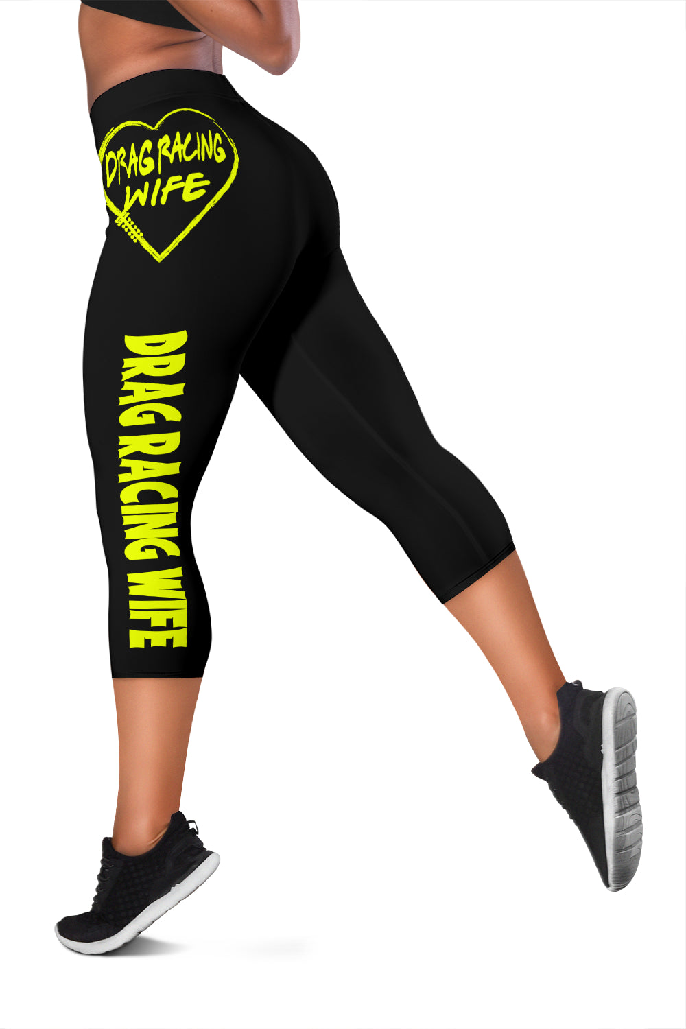 Drag Racing Wife Heart Women's Capris