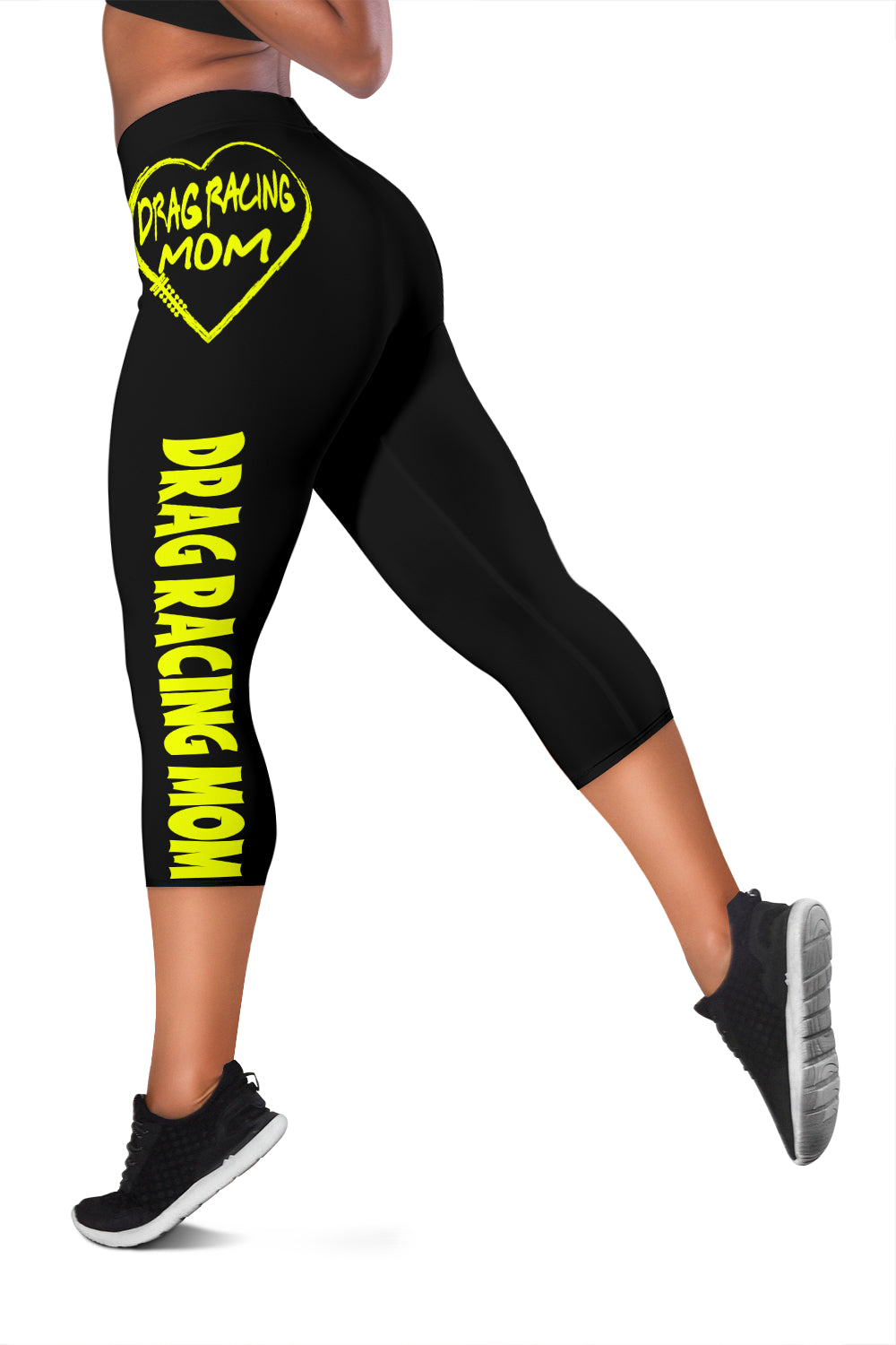 Drag Racing Mom Heart Women's Capris