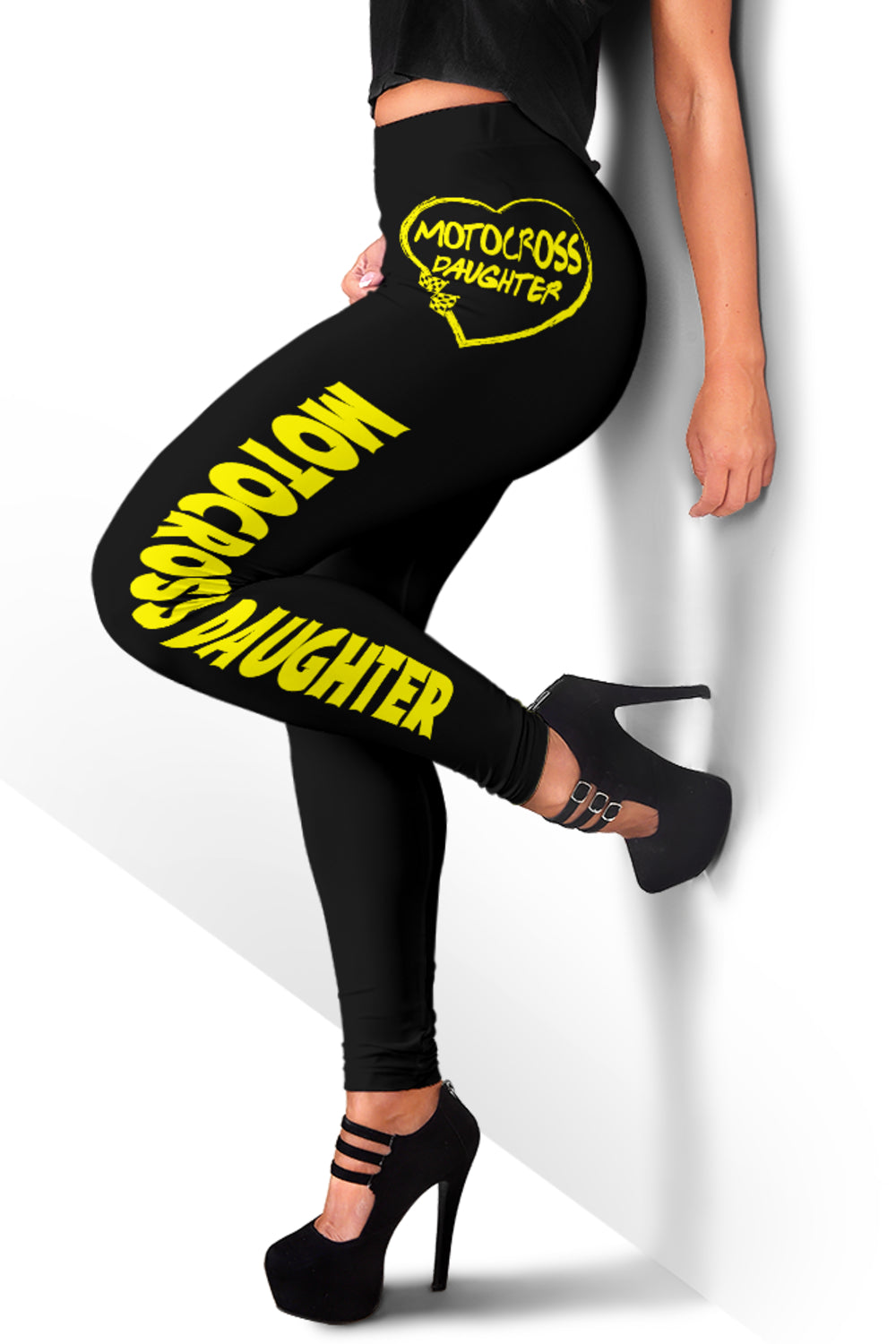 Motocross Daughter Heart Leggings