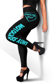 Motocross Aunt Heart Leggings