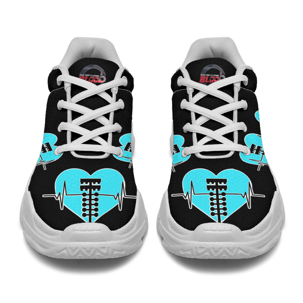 Drag Racing Heartbeat Chunky Sneakers