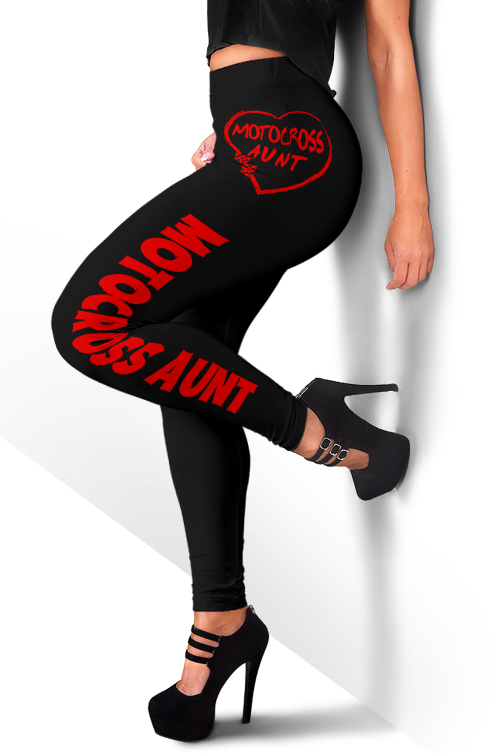 Motocross Aunt Heart Leggings