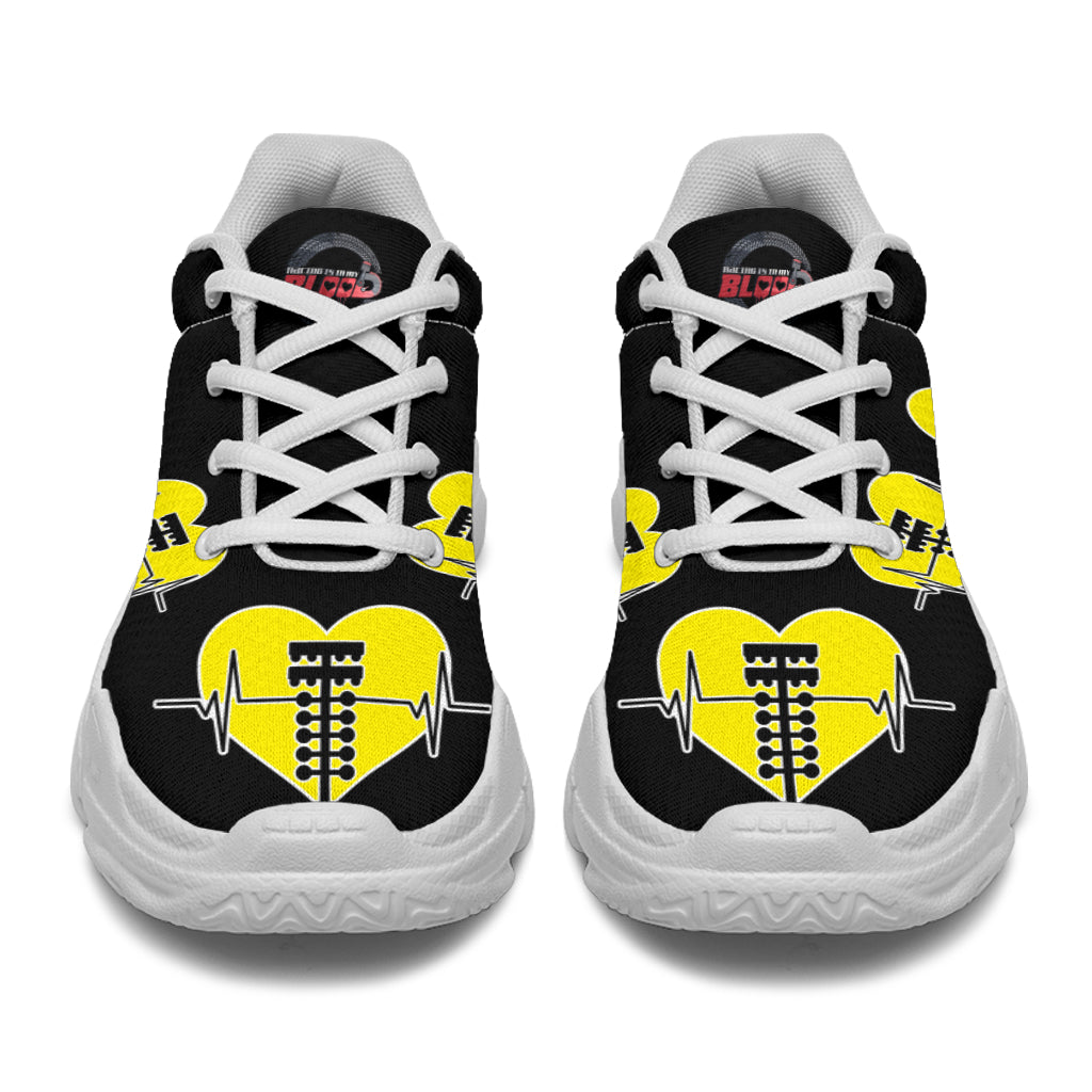 Drag Racing Heartbeat Chunky Sneakers