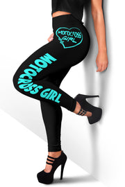 Motocross Girl Heart Leggings