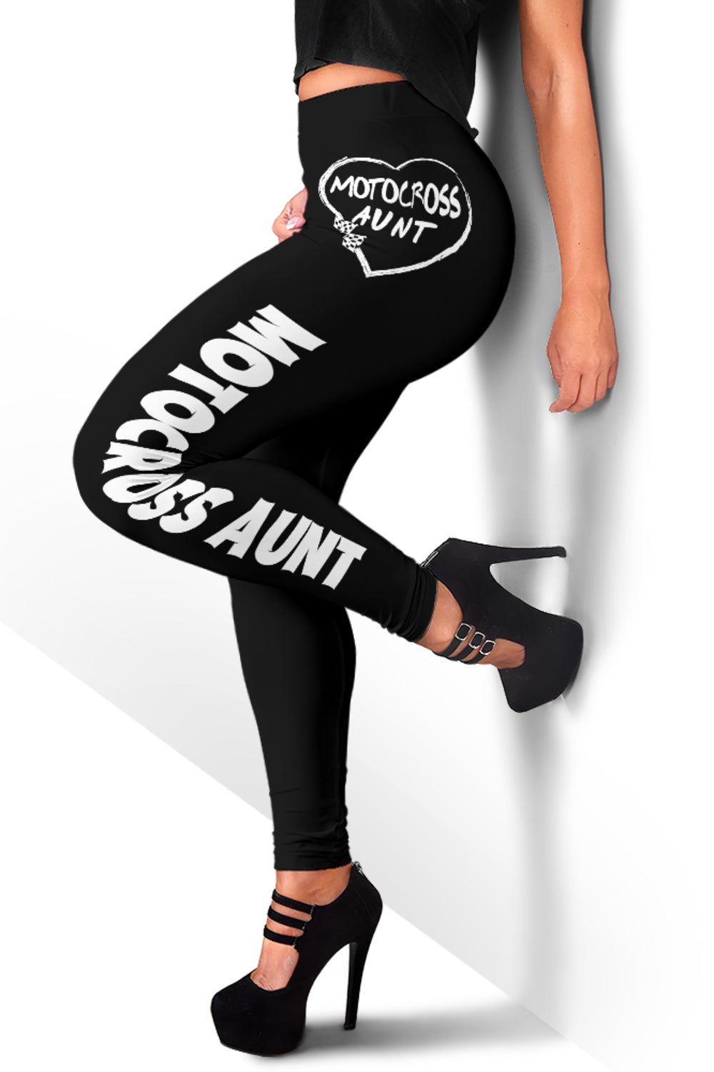 Motocross Aunt Heart Leggings