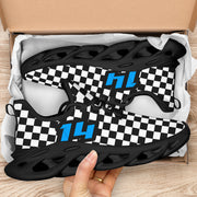 Custom M-Sole Sneakers Number 14 teal