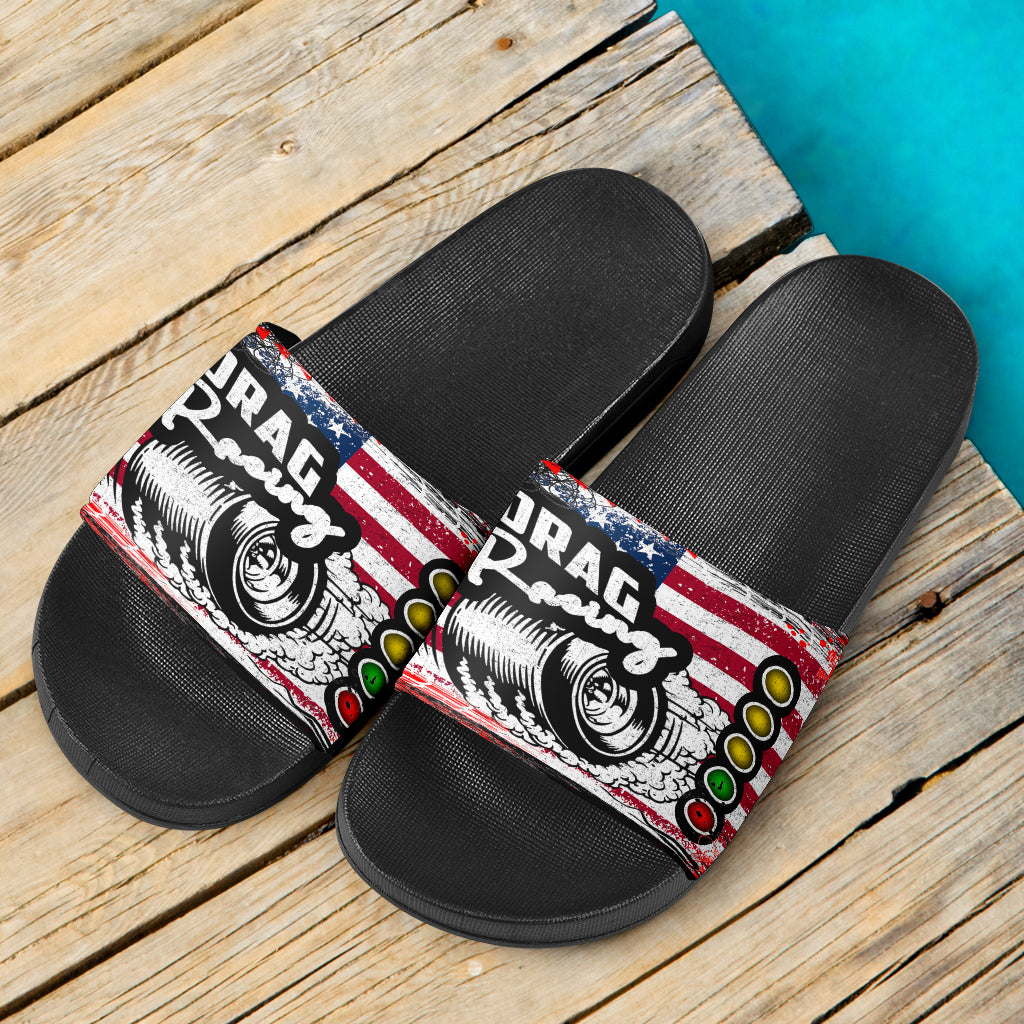 Drag racing USA slide sandals