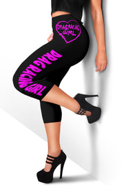 Drag Racing Girl Heart Women's Capris