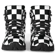 Racing Checkered Alpine Boots