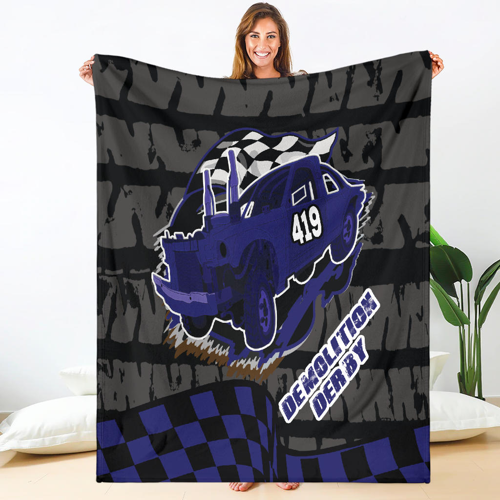 Custom demolition derby blanket N419