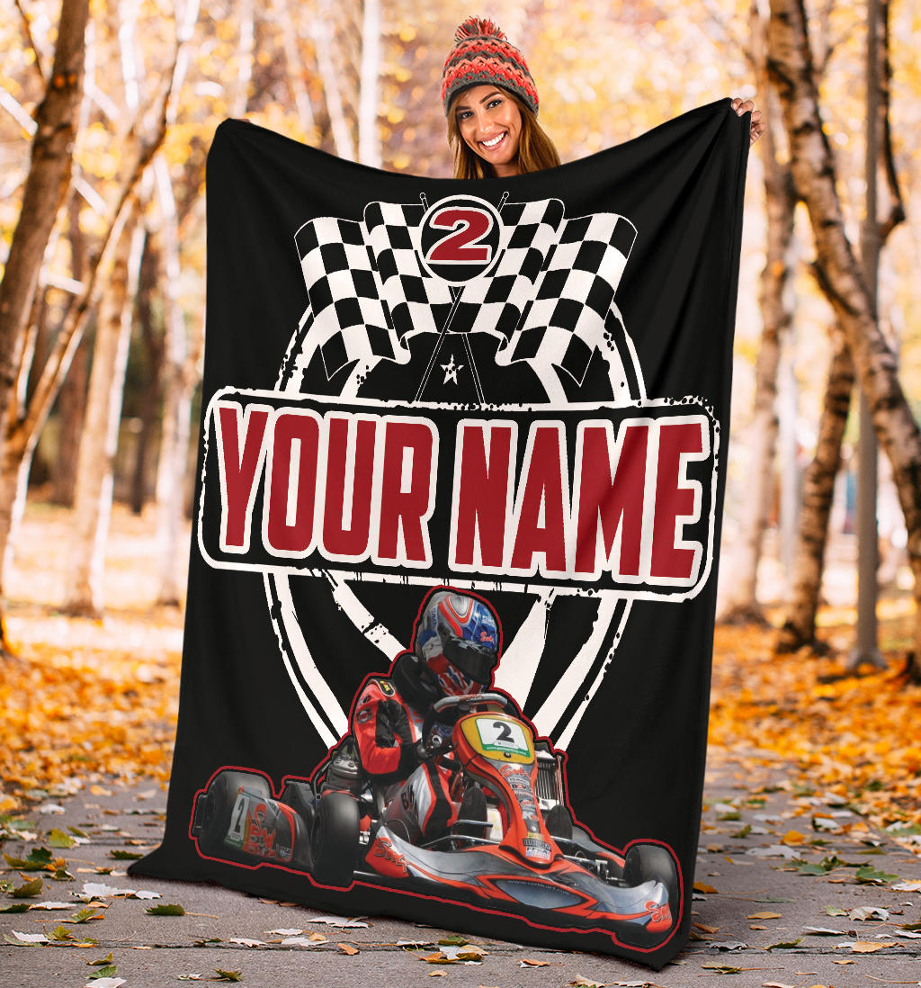 custom Go kart racing blanket