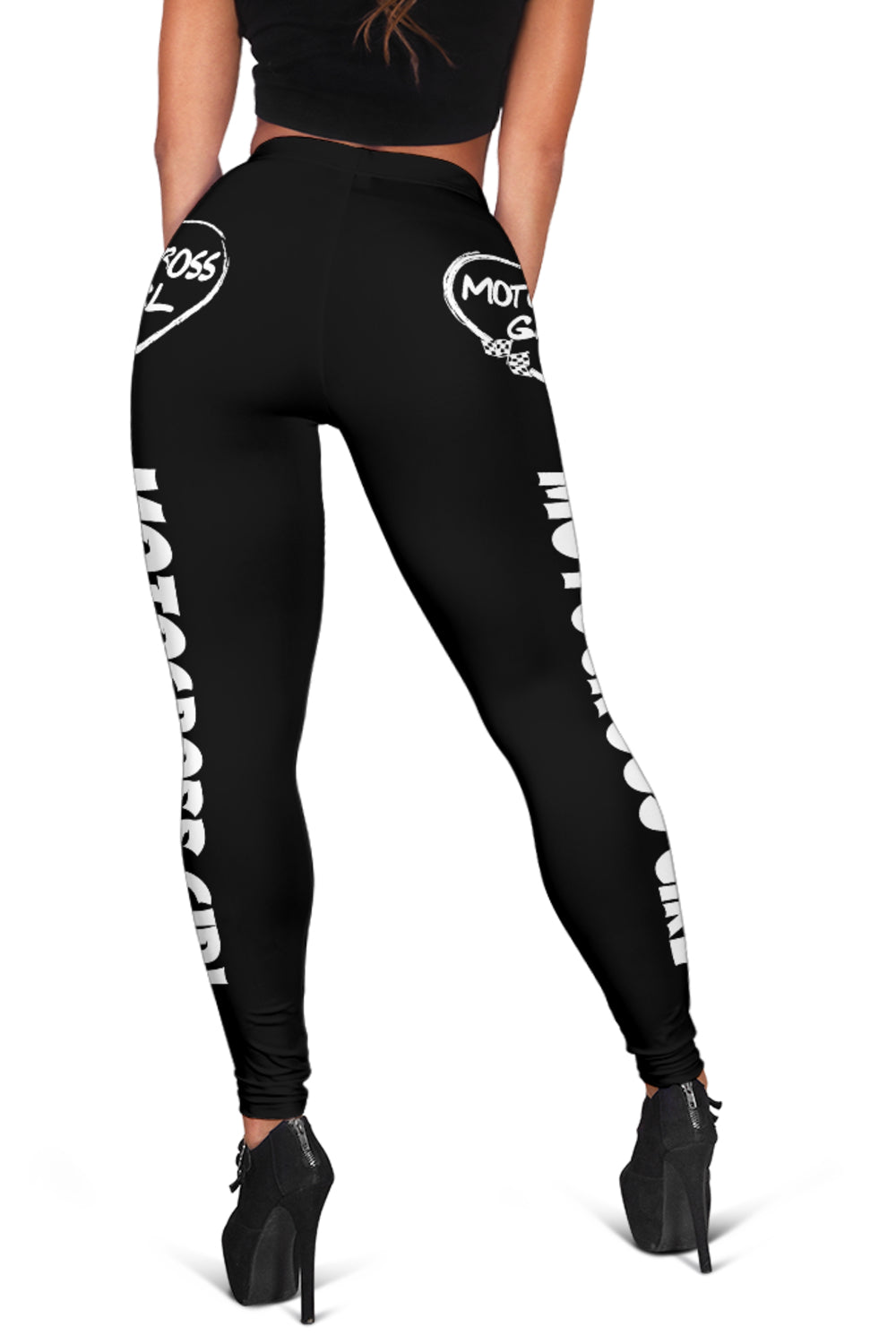 Motocross Girl Heart Leggings