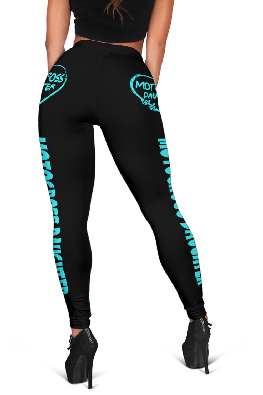 Motocross Daughter Heart Leggings 