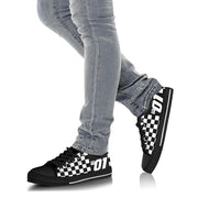 Custom Racing Checkered Low Top Shoes