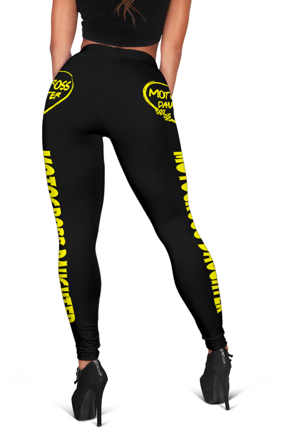 Motocross Daughter Heart Leggings