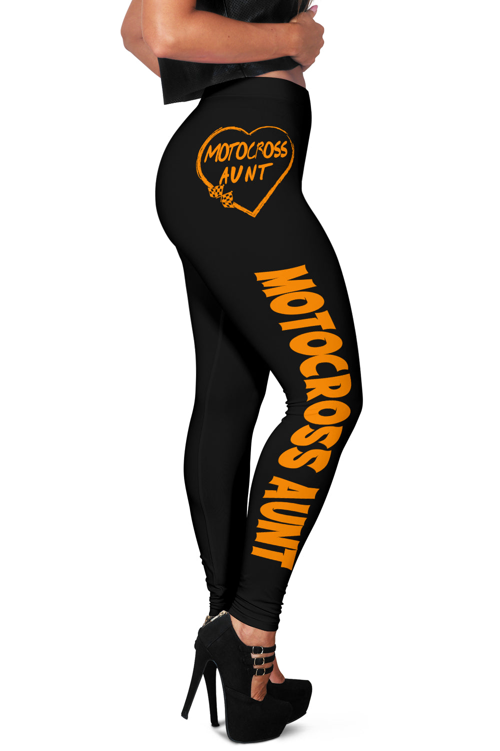 Motocross Aunt Heart Leggings