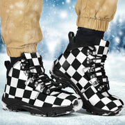 Racing Checkered Alpine Boots