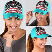 USA Racing Checkered Flag Classic Cap