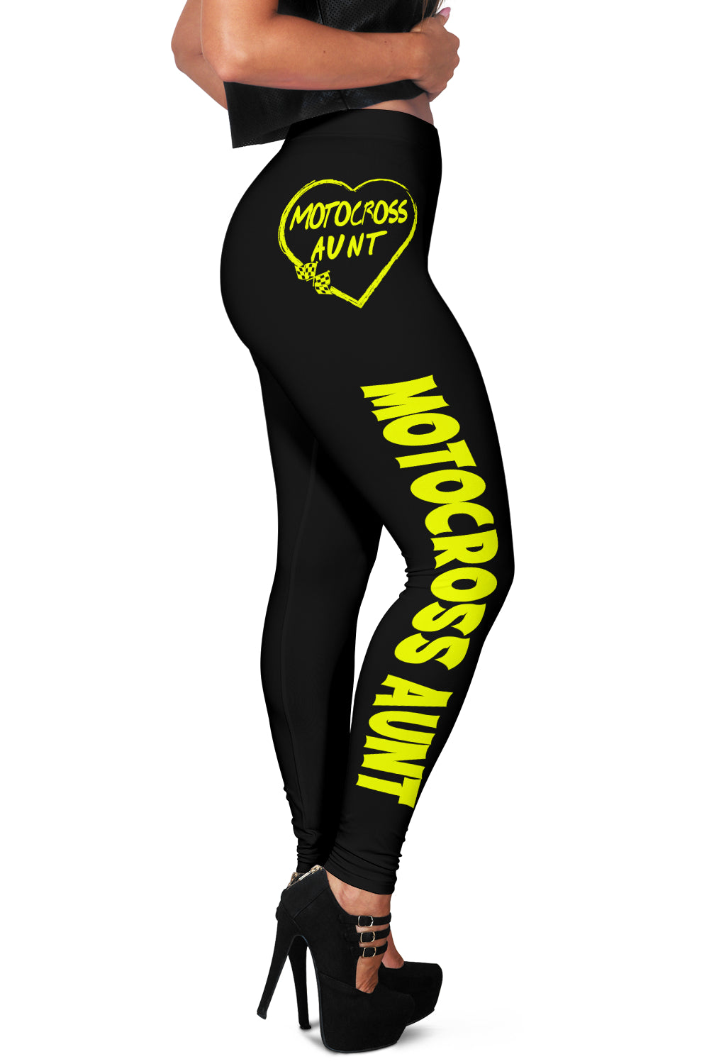 Motocross Aunt Heart Leggings