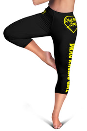 Drag Racing Girl Heart Women's Capris