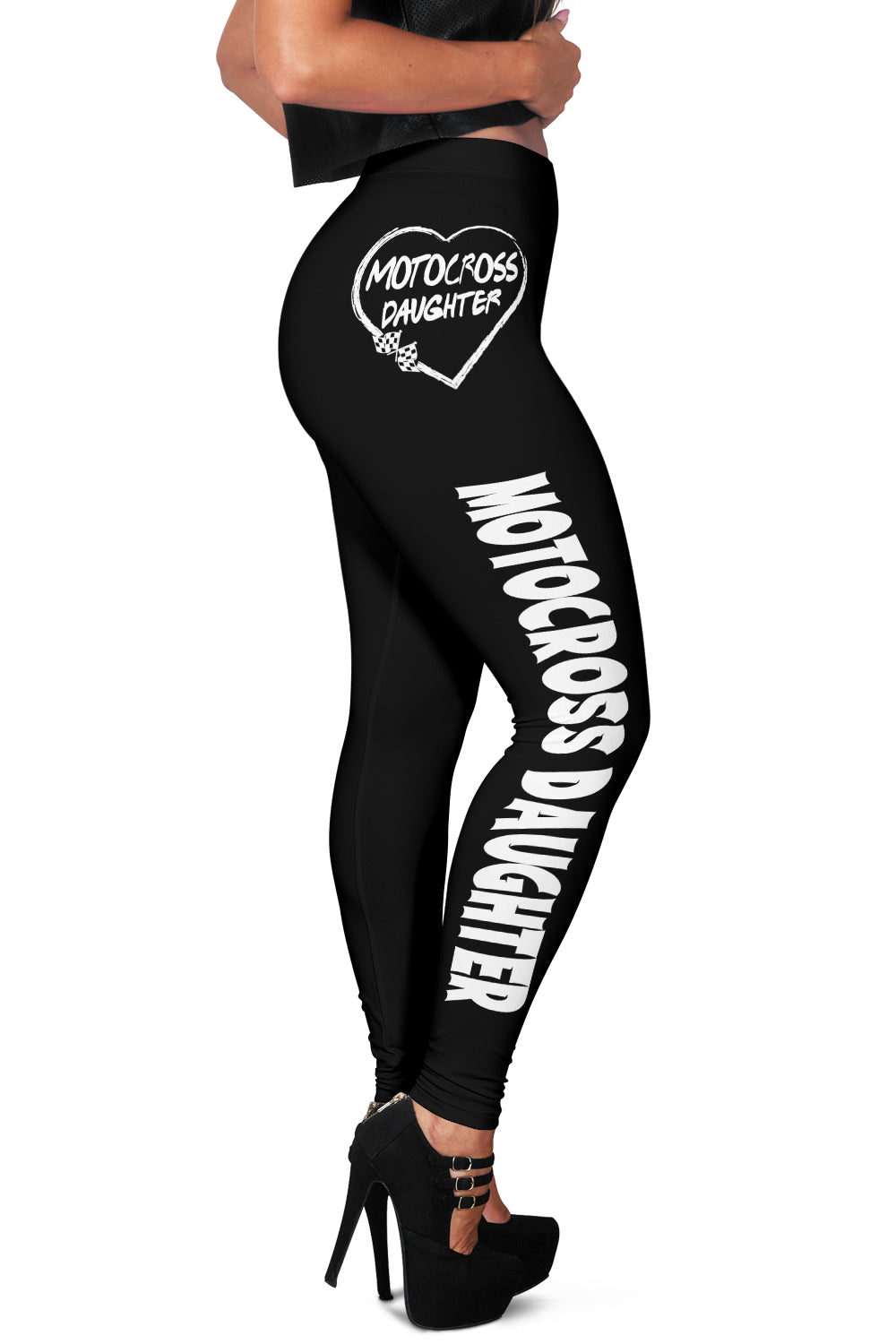 Motocross Daughter Heart Leggings