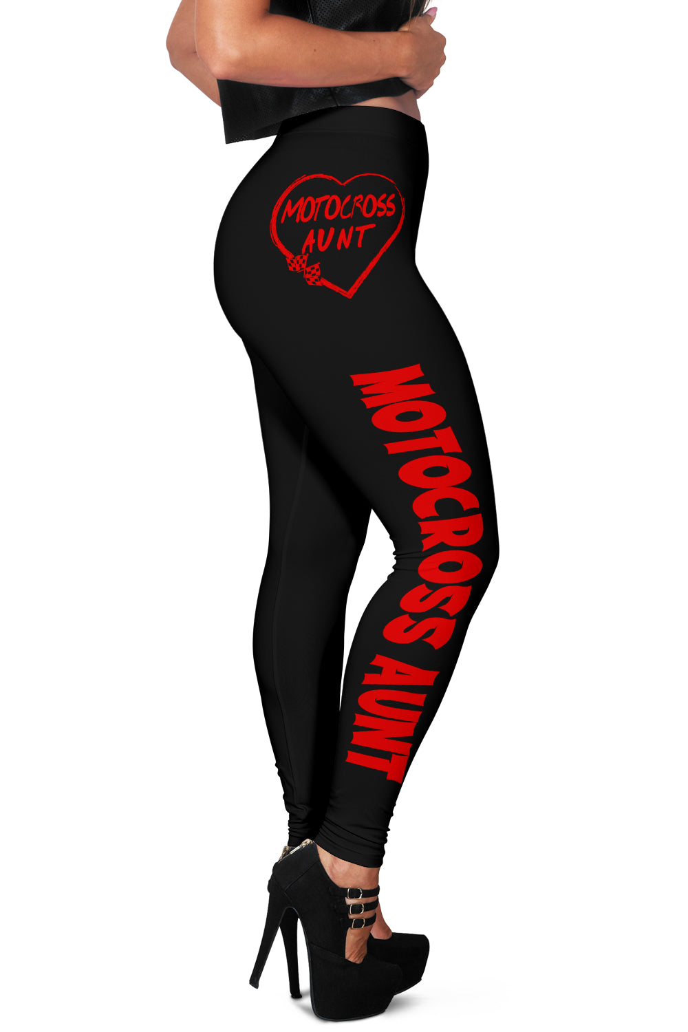 Motocross Aunt Heart Leggings