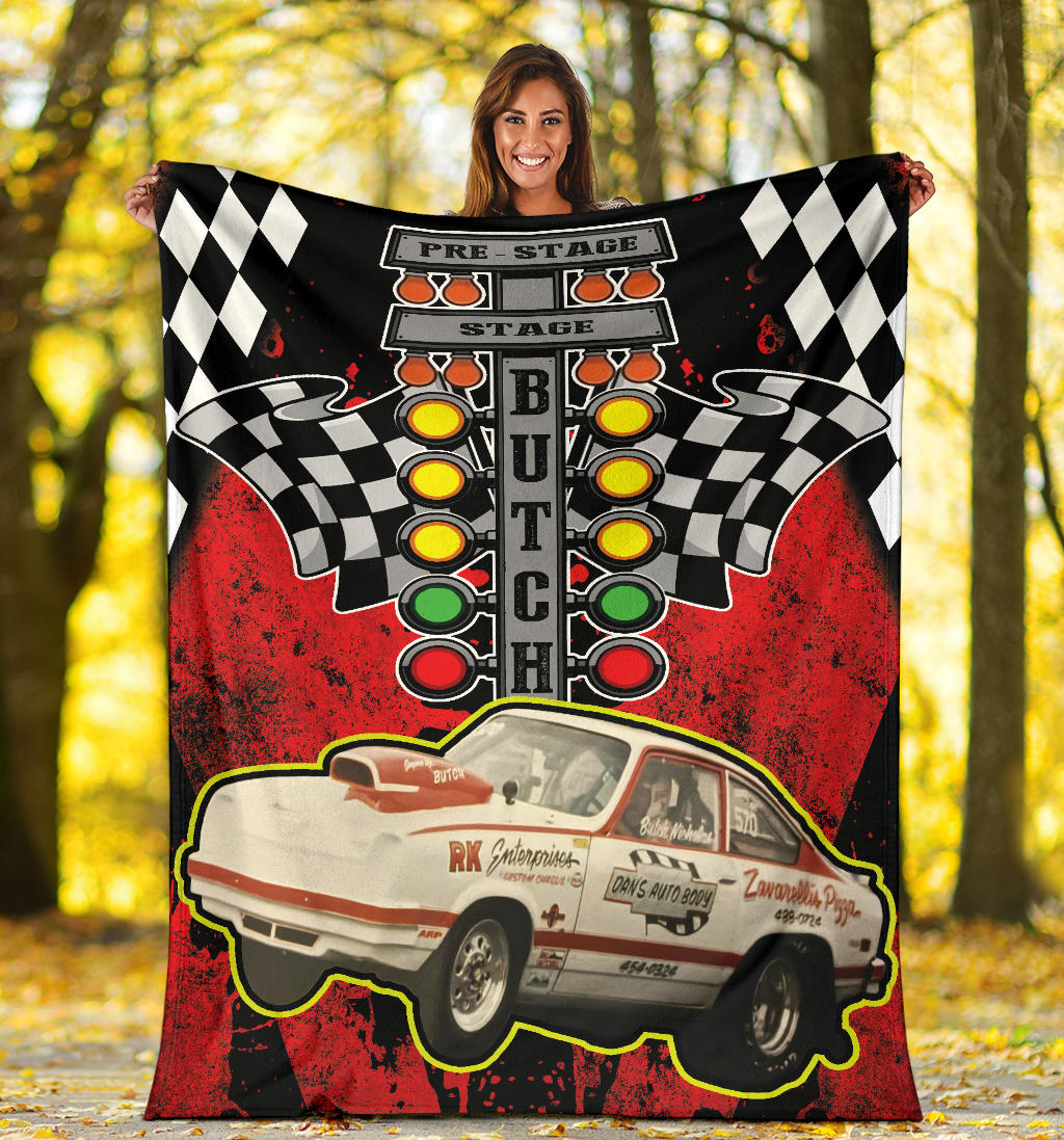 Personalized Drag Racing Blanket
