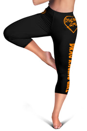 Drag Racing Girl Heart Women's Capris