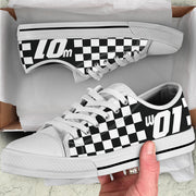 Custom Racing Checkered Low Top Shoes