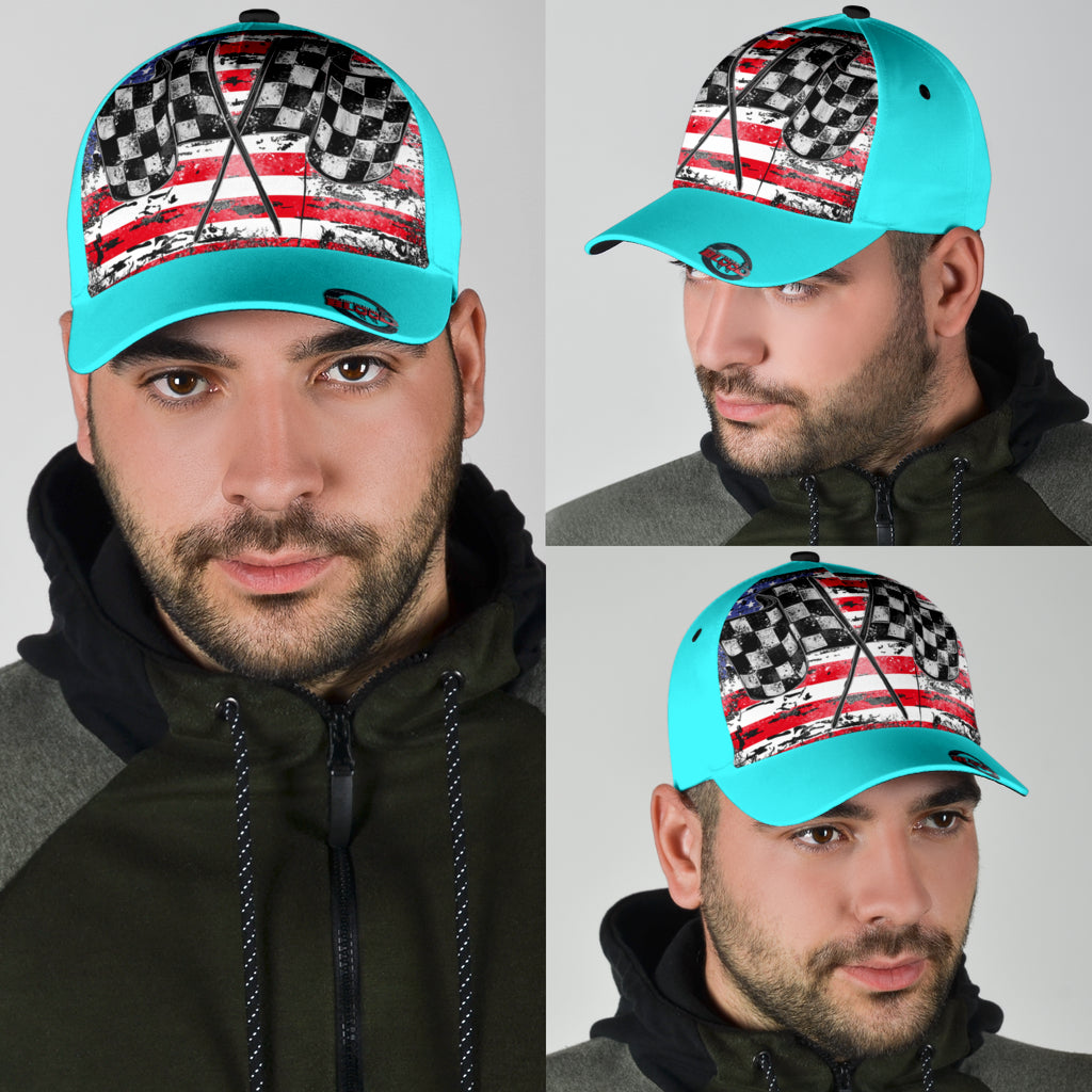 USA Racing Checkered Flag Classic Cap