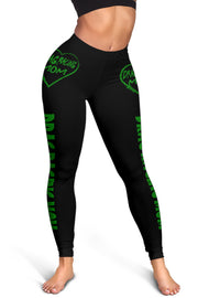 Drag Racing Mom Heart Leggings