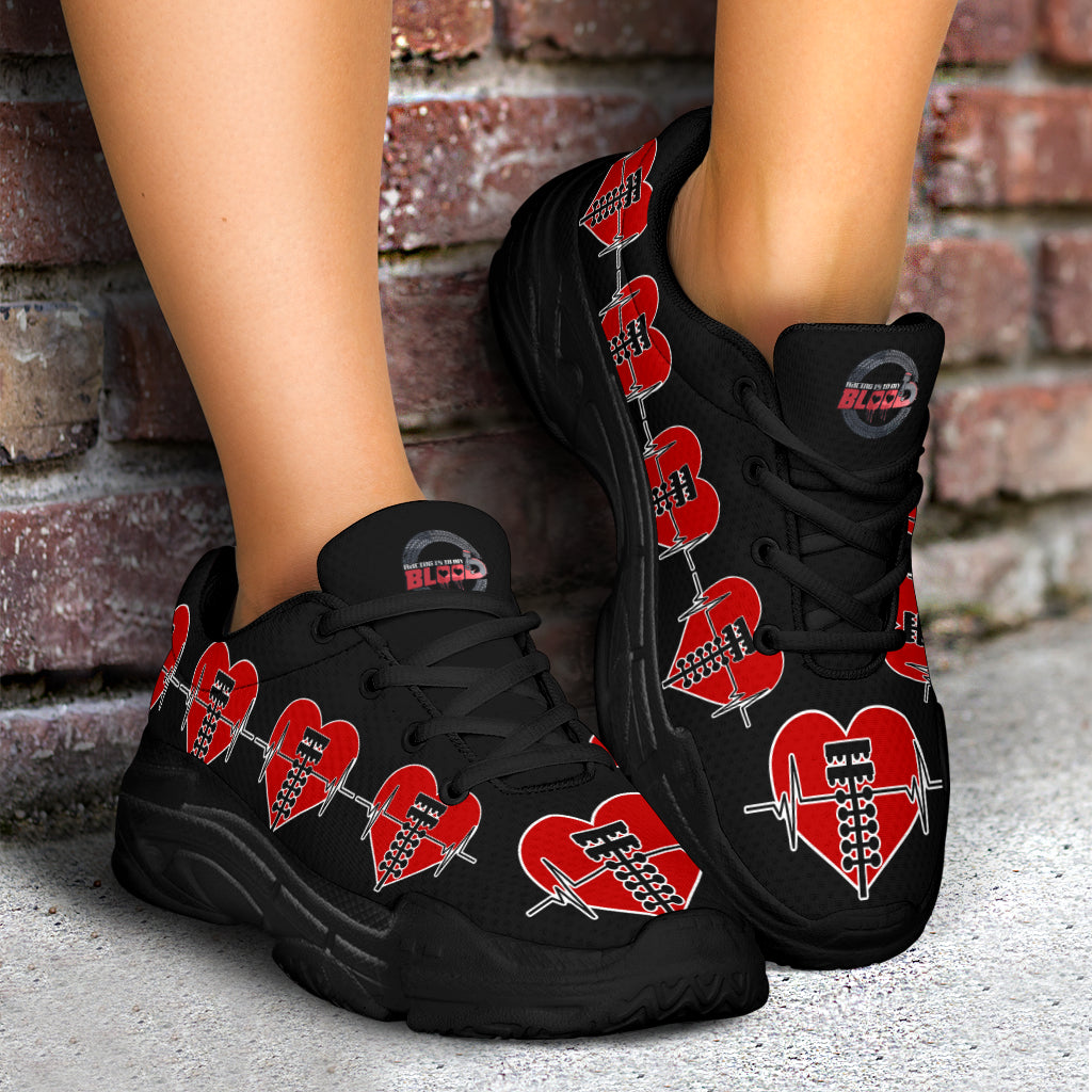 Drag Racing Heartbeat Chunky Sneakers