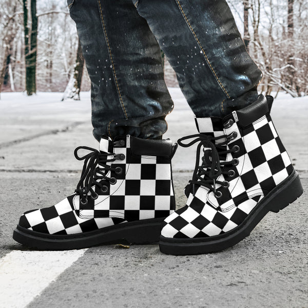 Checkered boots outlet