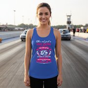 Women's drag racing apparel featuring the quote I'm Not Just A Drag Racing Wife for racing spouses, pit lane crew members, and motorsports fans.