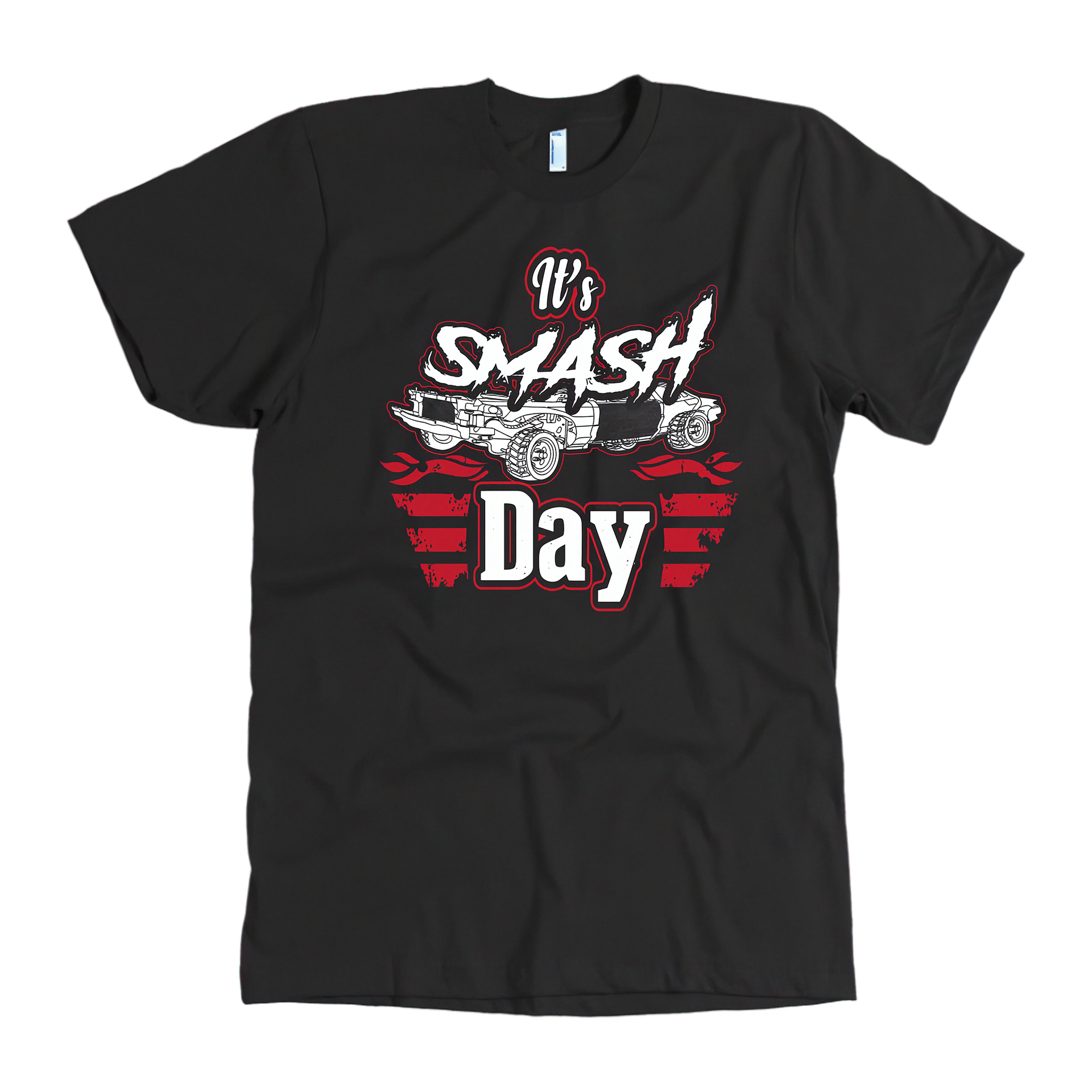 Funny crash arena apparel featuring the quote It's Smash Day for demolition derby drivers, pit crew mechanics, and county fair motorsport fans.