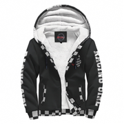Women's just a girl with speed problem racing sherpa jacket motorsports hoodie