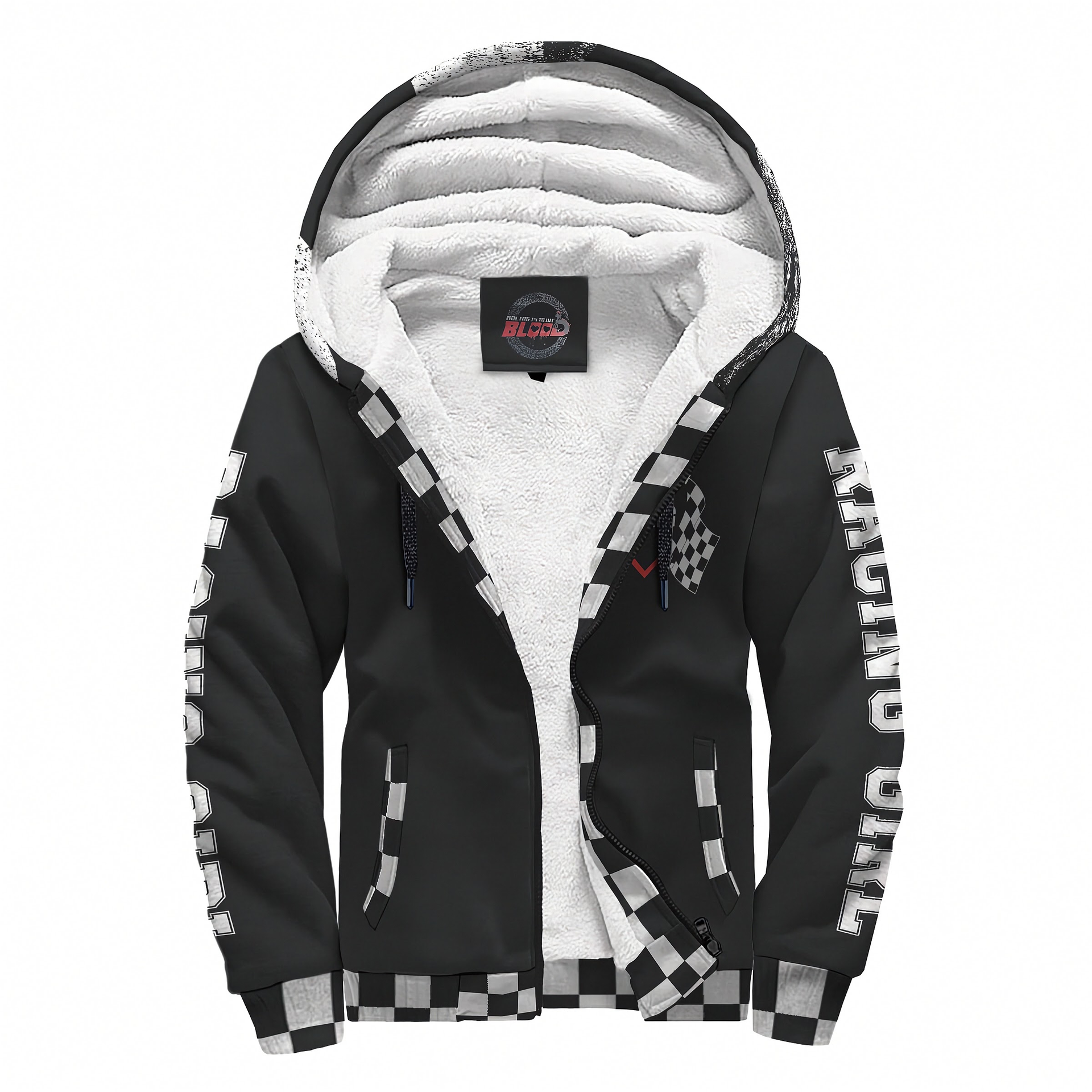 Women's just a girl with speed problem racing sherpa jacket motorsports hoodie