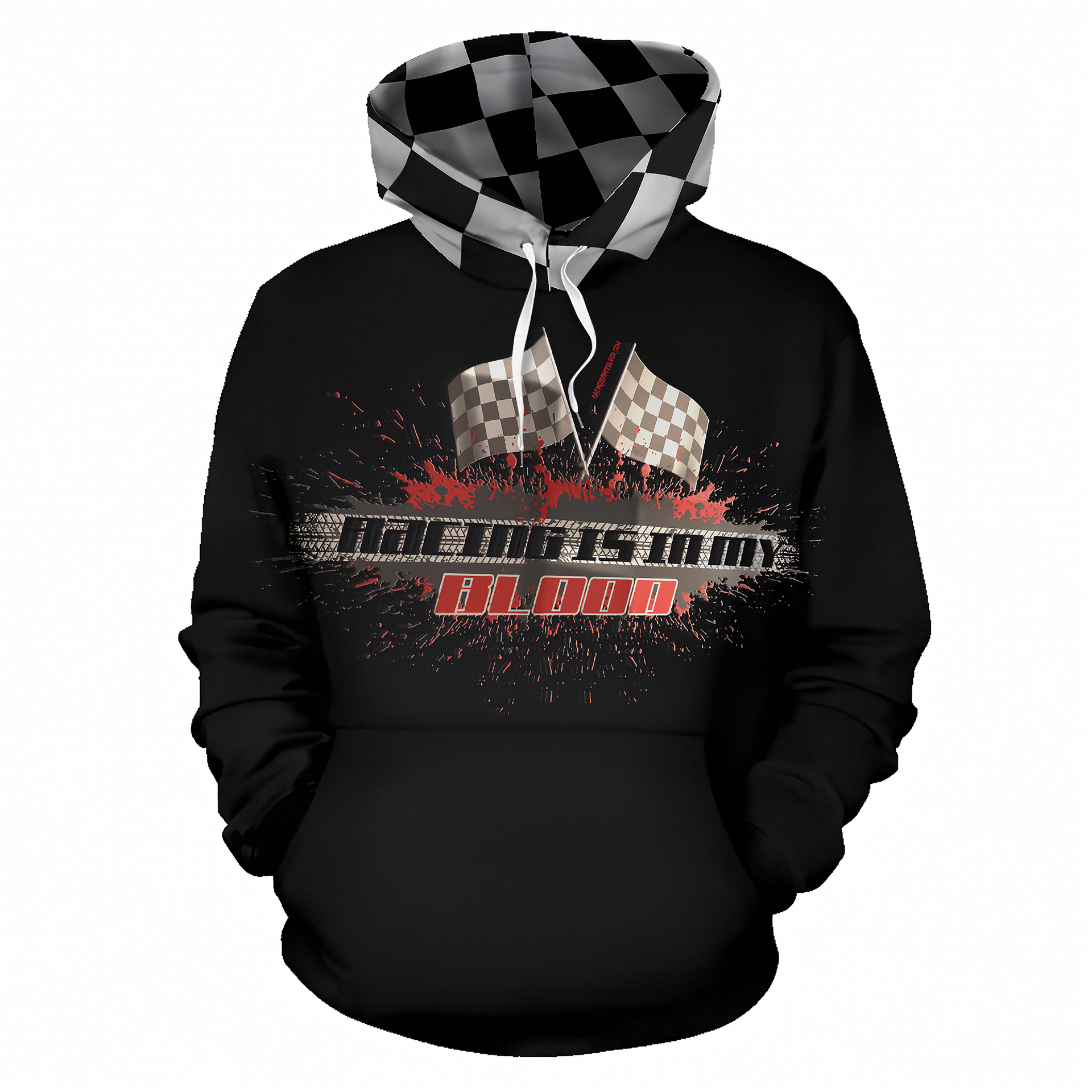 Racing Is In My Blood Hoodie, All Over Print Racing Hoodie, AOP Motorsport Sweatshirt, Car Guy Hoodie, Racing Fan Apparel, Custom Trackside Clothing, High Definition Print Hoodie, Durable Streetwear, Gift for Car Enthusiast, Premium Gearhead Hoodie
