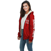 Racing Mom Handler Sherpa Jacket – Premium Heavyweight Pit Crew Hoodie Red