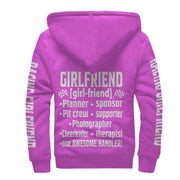 Racing Girlfriend Handler Sherpa Jacket – Premium Heavyweight Pit Crew Hoodie Pink