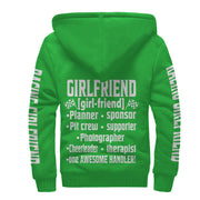 Racing Girlfriend Handler Sherpa Jacket – Premium Heavyweight Pit Crew Hoodie Green