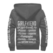 Racing Girlfriend Handler Sherpa Jacket – Premium Heavyweight Pit Crew Hoodie Grey