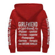 Racing Girlfriend Handler Sherpa Jacket – Premium Heavyweight Pit Crew Hoodie Red