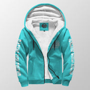 Racing Girlfriend Handler Sherpa Jacket – Premium Heavyweight Pit Crew Hoodie Carolina Blue