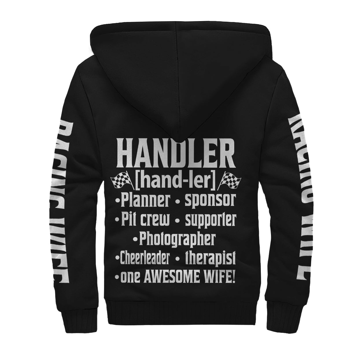 Racing Wife Handler Sherpa Jacket – Premium Heavyweight Pit Crew Hoodie