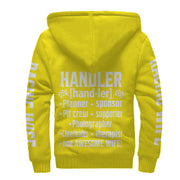 Racing Wife Handler Sherpa Jacket – Premium Heavyweight Pit Crew Hoodie Yellow