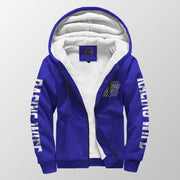 Racing Wife Handler Sherpa Jacket – Premium Heavyweight Pit Crew Hoodie Blue