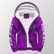 Racing Wife Handler Sherpa Jacket – Premium Heavyweight Pit Crew Hoodie Purple